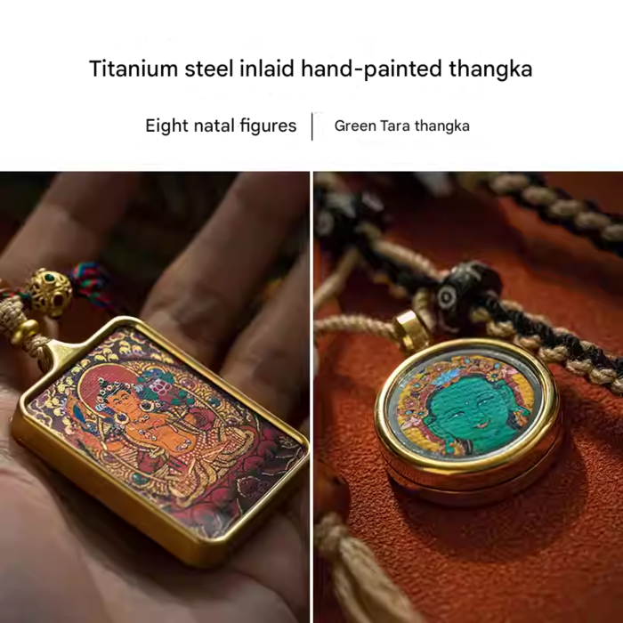 Tibet Dashantang Hand-painted Thangka Pendant Tibet Dashantang Hand-painted Thangka Pendant