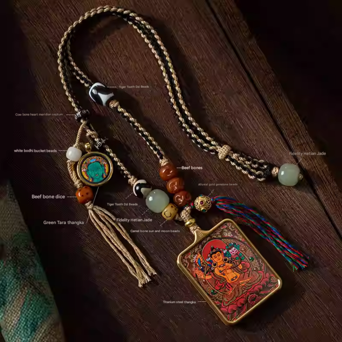Tibet Dashantang Hand-painted Thangka Pendant Tibet Dashantang Hand-painted Thangka Pendant