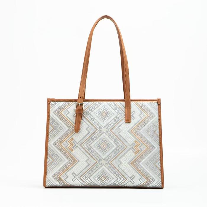 Handbag shoulder bag retro style ethnic style large capacity tote bag underarm bag Handbag shoulder bag retro style ethnic style large capacity tote bag underarm bag