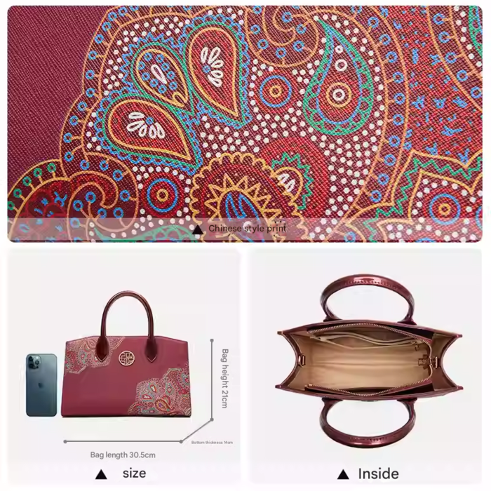 Tibetan ethnic prayer flag style handbag ancient costume cowhide messenger bag Tibetan ethnic prayer flag style handbag ancient costume cowhide messenger bag