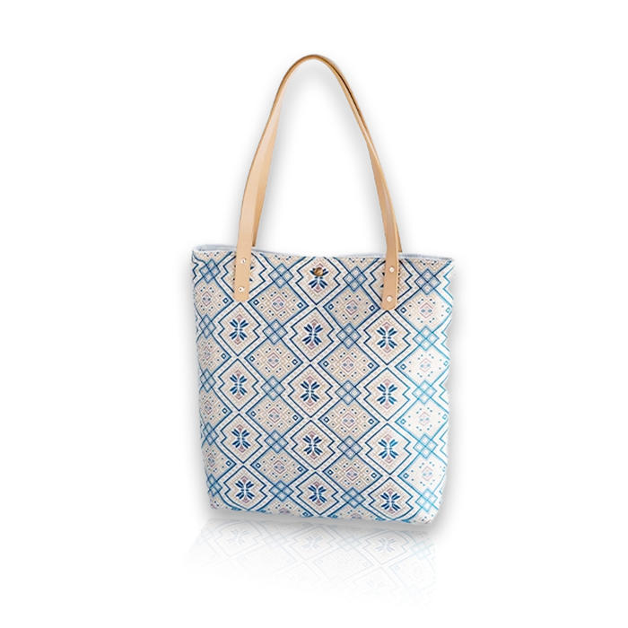 Brocade pattern tote bag handbag ethnic style with fashionable work document bag Brocade pattern tote bag handbag ethnic style with fashionable work document bag