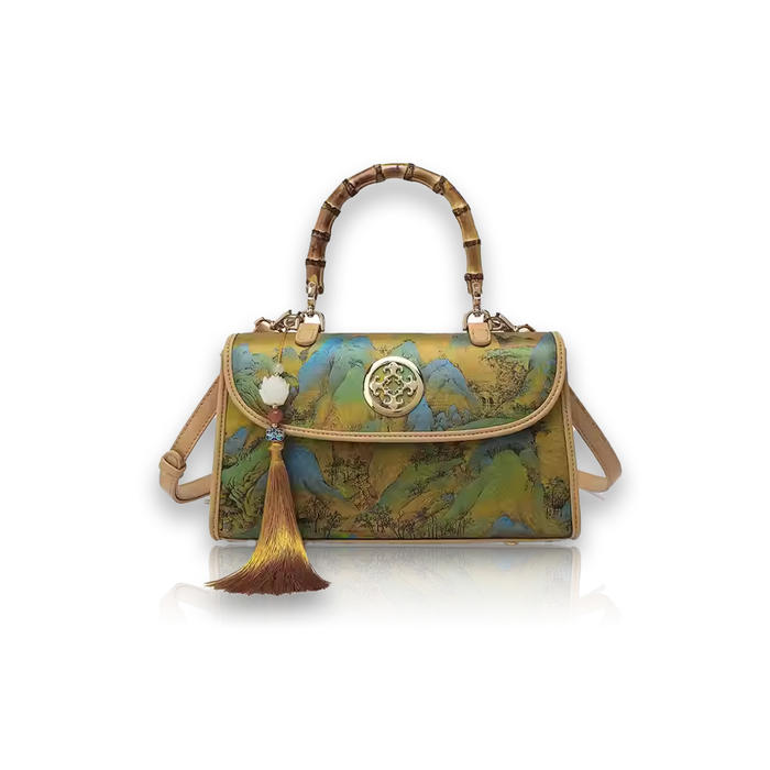 Embroidered light luxury atmosphere high-end handbag large capacity shoulder messenger bag Embroidered light luxury atmosphere high-end handbag large capacity shoulder messenger bag