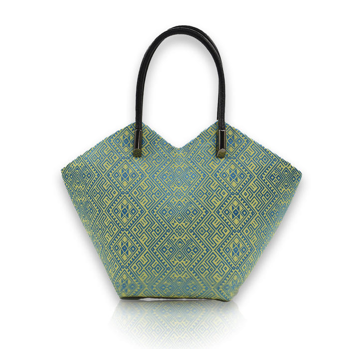 Zhuangjin Pattern Blue Green Double Swallow Pattern Butterfly Handbag Zhuangjin Pattern Blue Green Double Swallow Pattern Butterfly Handbag