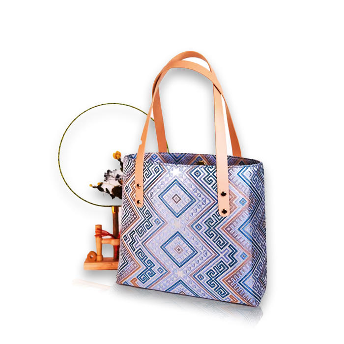 Pattern tote handbag ethnic fashion for office worker Pattern tote handbag ethnic fashion for office worker