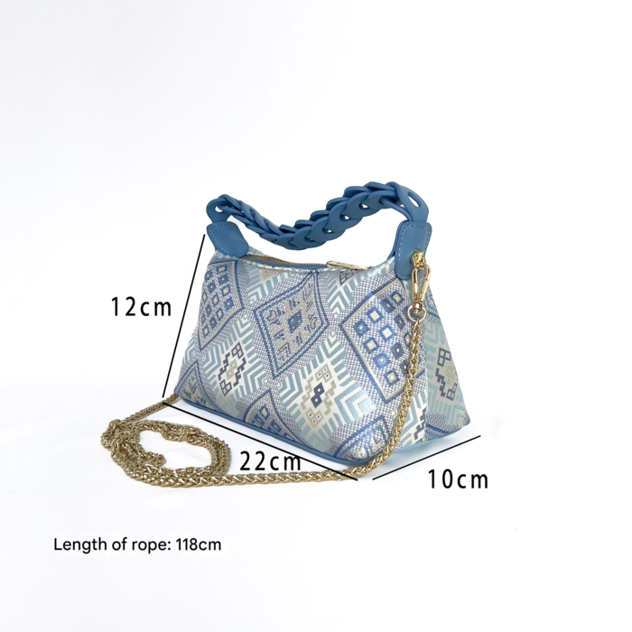 Blue Phoenix Pattern Small Handbag Blue Phoenix Pattern Small Handbag