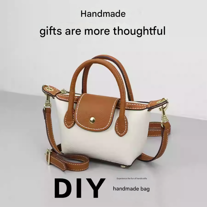 Genuine leather dumpling bag , DIY handmade kit Genuine leather dumpling bag , DIY handmade kit