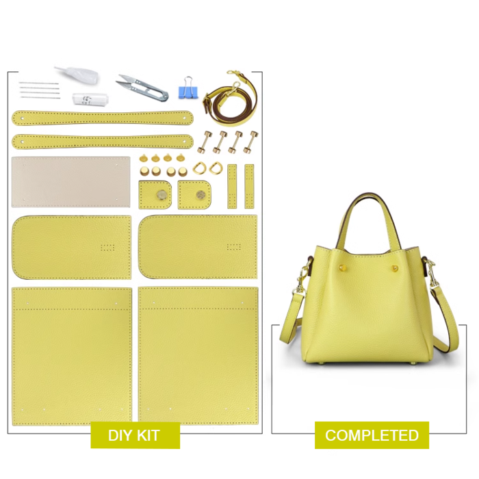 Soft leather handbag made of genuine leather, women's bag DIY handmade bag, high-end material Soft leather handbag made of genuine leather, women's bag DIY handmade bag, high-end material